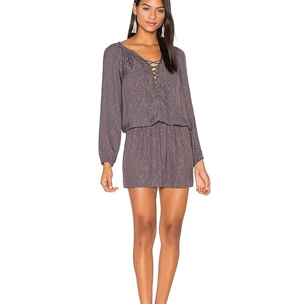 Ramy Brook Snake Jacquard Alexandra Dress Flowy Mini Boho Gypsy Festival Dress
